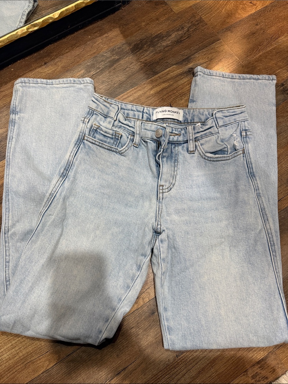 Flying Monkey Light Blue Straight Leg Jeans
